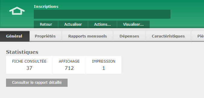 5 - La page général de l'inscription est chargée